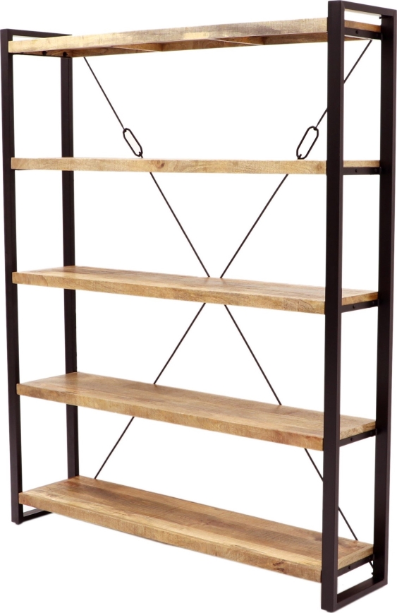 Bibliothèque RETRO 200x140 cm bois massif/manguier