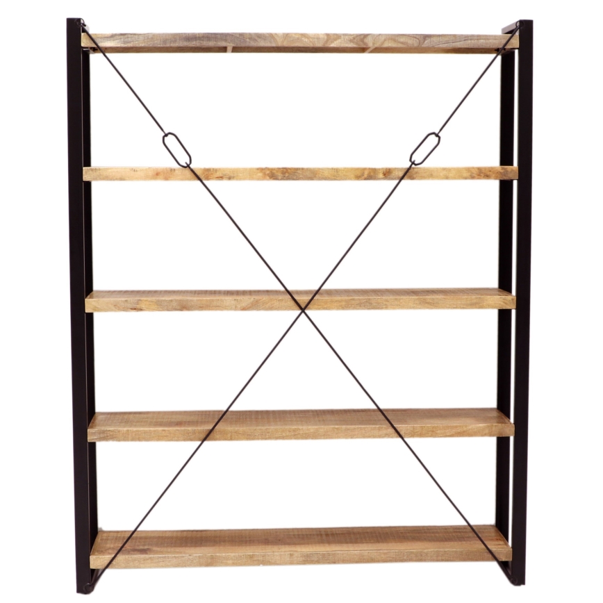 Bibliothèque RETRO 200x140 cm bois massif/manguier