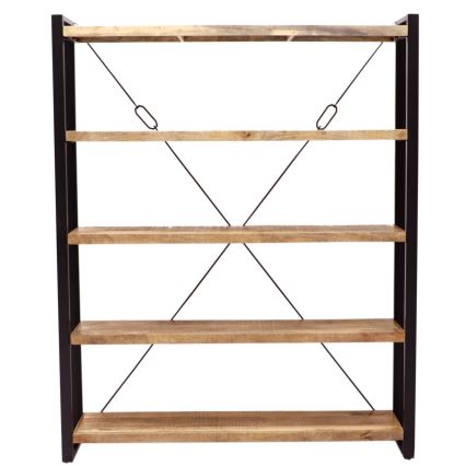 Bibliothèque RETRO 200x140 cm bois massif/manguier