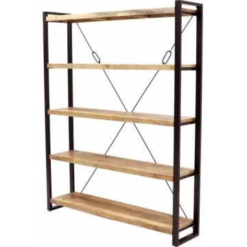 Bibliothèque RETRO 200x160 cm bois massif/manguier