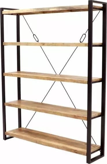 Bibliothèque RETRO 200x160 cm bois massif/manguier