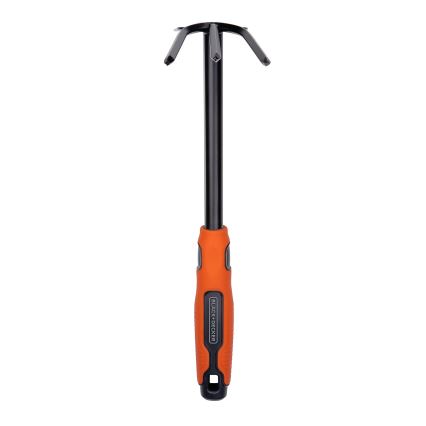 BLACK+DECKER - Bêche de jardin avec décompacteur à trois dents 30 cm