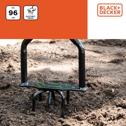 BLACK+DECKER - Motoculteur de jardin 96 cm