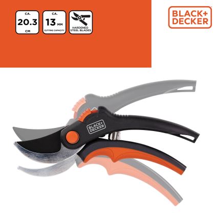 BLACK+DECKER - Sécateur de jardin 200 mm