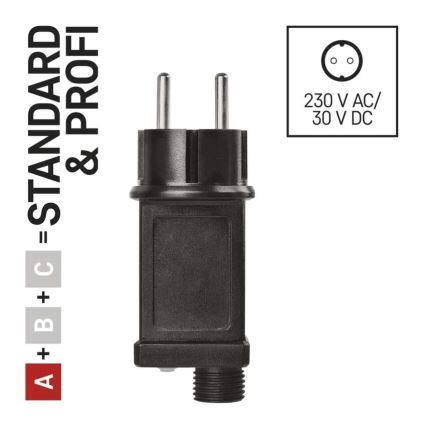 Bloc d'alimentation pour guirlandes de Noël connectables 230 V IP44