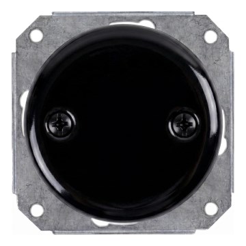 Bohemia-Design - Cache rétro en porcelaine noire pour installation électrique