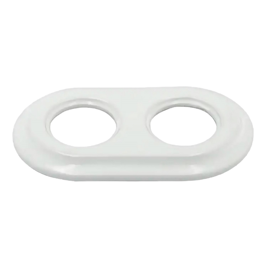 Bohemia-Design - Cadre rétro double en porcelaine, blanc