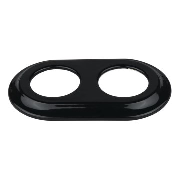 Bohemia-Design - Cadre rétro double en porcelaine, noir