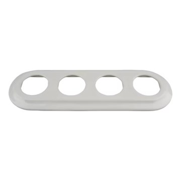 Bohemia-Design - Cadre rétro en porcelaine 4 postes, blanc