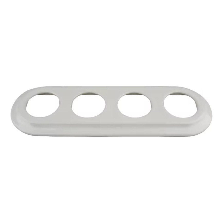 Bohemia-Design - Cadre rétro en porcelaine 4 postes, blanc