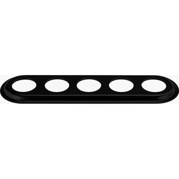 Bohemia-Design - Cadre rétro en porcelaine pour 5 photos, noir