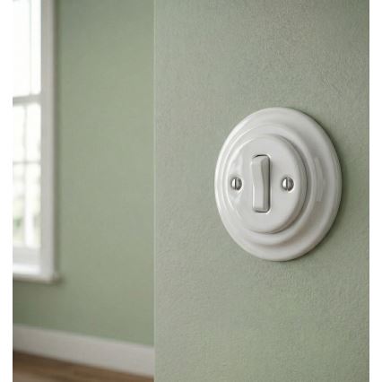 Bohemia-Design - Cadre rétro en porcelaine simple, blanc
