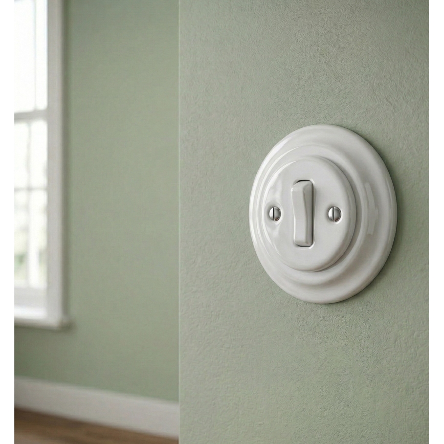 Bohemia-Design - Cadre rétro en porcelaine simple, blanc