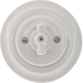 Bohemia-Design - Interrupteur rotatif rétro en porcelaine avec cadre n° 5, blanc