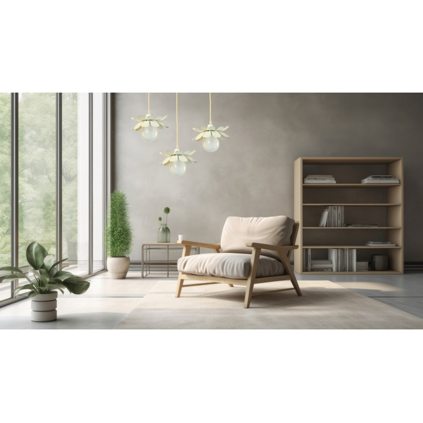 Bohemia-Design - Lustre sur câble 1xE27/60W/230V crème