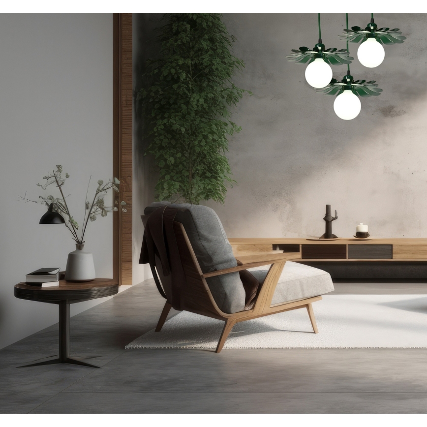 Bohemia-Design - Suspension à câble 1xE27/60W/230V verte