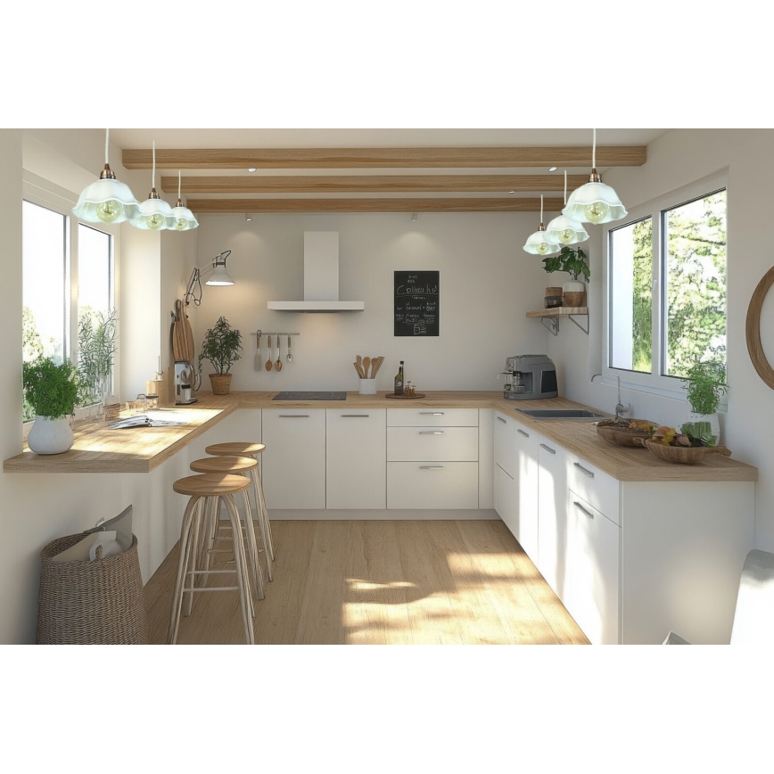 Bohemia-Design - Suspension en porcelaine sur câble 1xE27/60W/230V