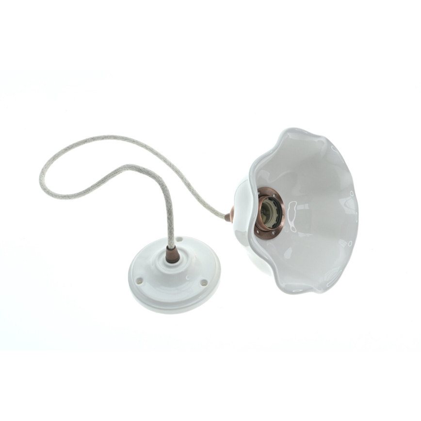 Bohemia-Design - Suspension en porcelaine sur câble 1xE27/60W/230V