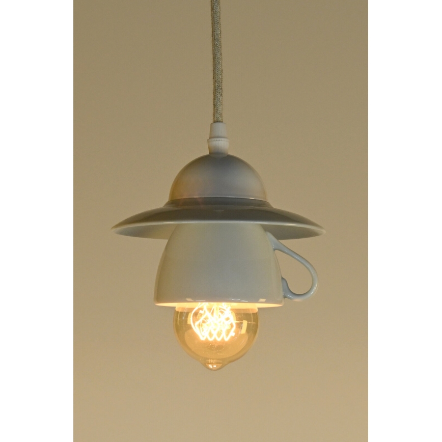 Bohemia-Design - Suspension en porcelaine sur câble 1xE27/60W/230V