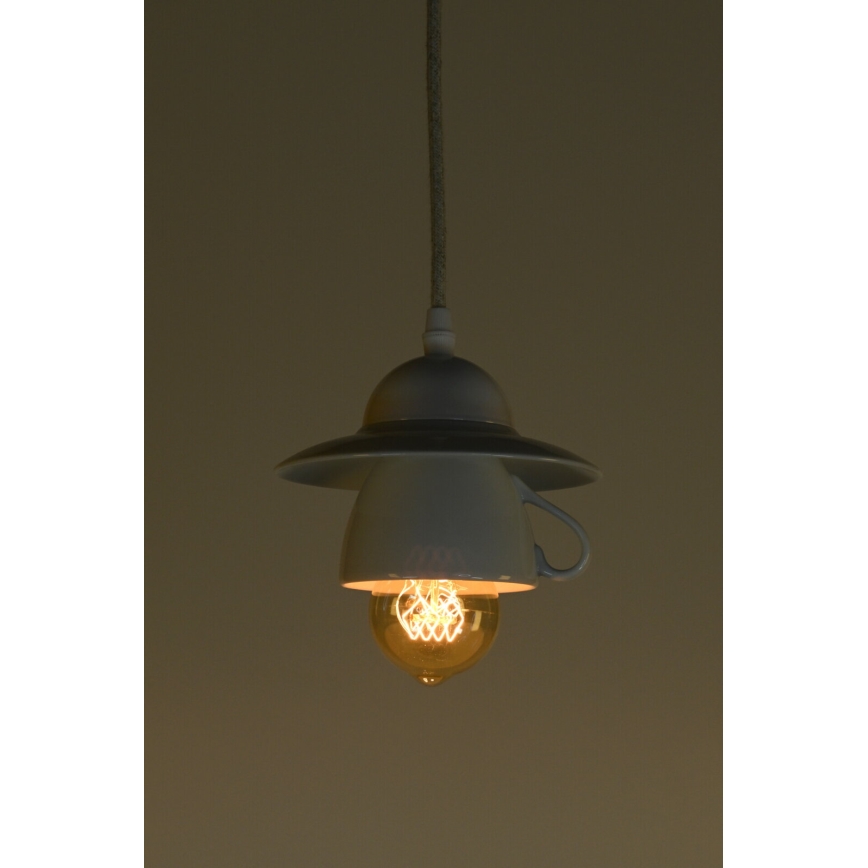 Bohemia-Design - Suspension en porcelaine sur câble 1xE27/60W/230V