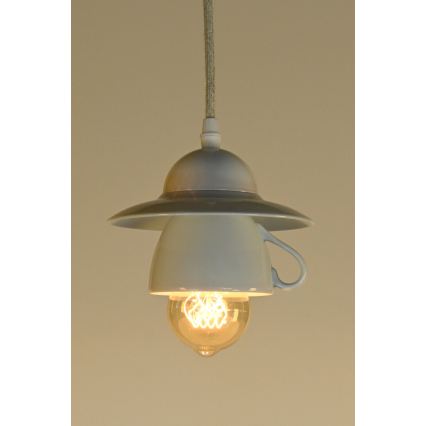 Bohemia-Design - Suspension en porcelaine sur câble 1xE27/60W/230V