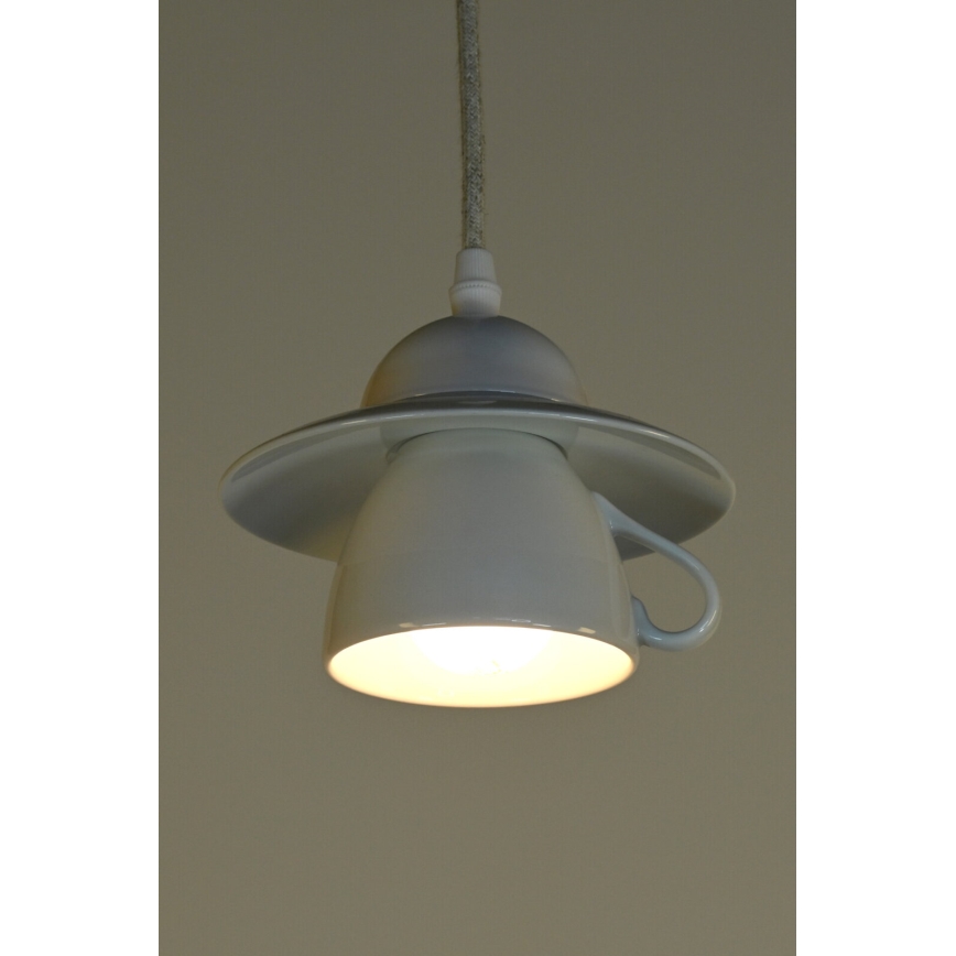 Bohemia-Design - Suspension en porcelaine sur câble 1xE27/60W/230V