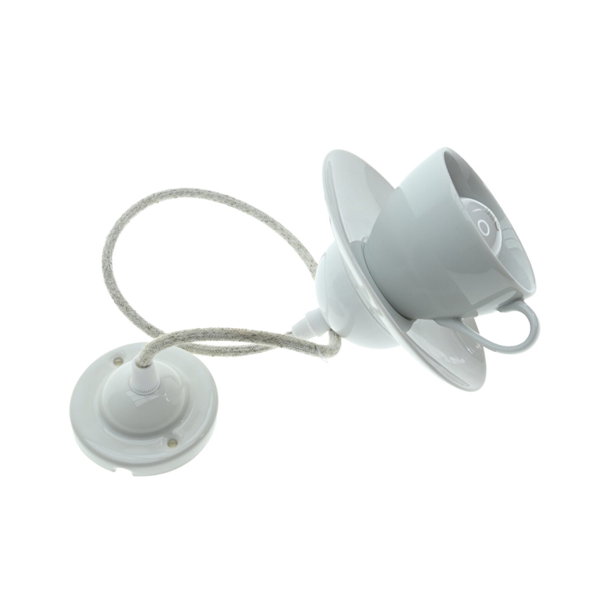 Bohemia-Design - Suspension en porcelaine sur câble 1xE27/60W/230V