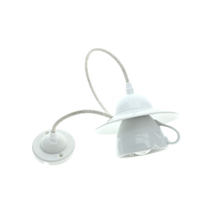Bohemia-Design - Suspension en porcelaine sur câble 1xE27/60W/230V