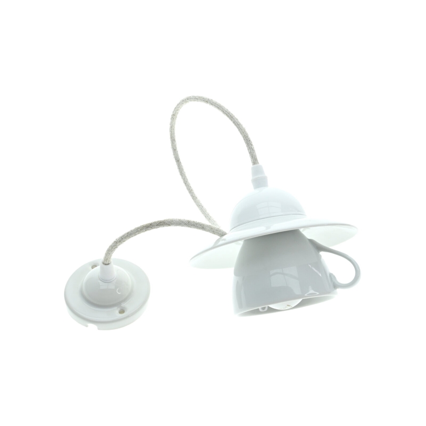 Bohemia-Design - Suspension en porcelaine sur câble 1xE27/60W/230V