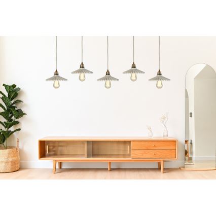 Bohemia-Design - Suspension en porcelaine sur cordon 1xE27/60W/230V