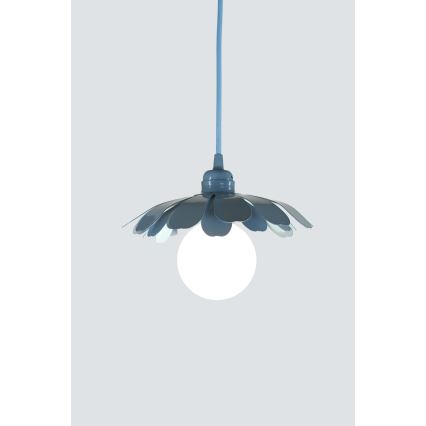 Bohemia-Design - Suspension sur câble 1xE27/60W/230V bleue