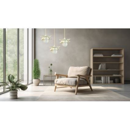Bohemia-Design - Suspension sur câble 1xE27/60W/230V crème