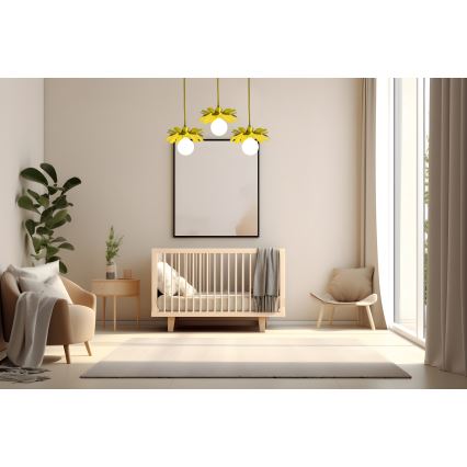 Bohemia-Design - Suspension sur câble 1xE27/60W/230V jaune