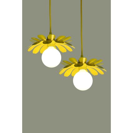 Bohemia-Design - Suspension sur câble 1xE27/60W/230V jaune