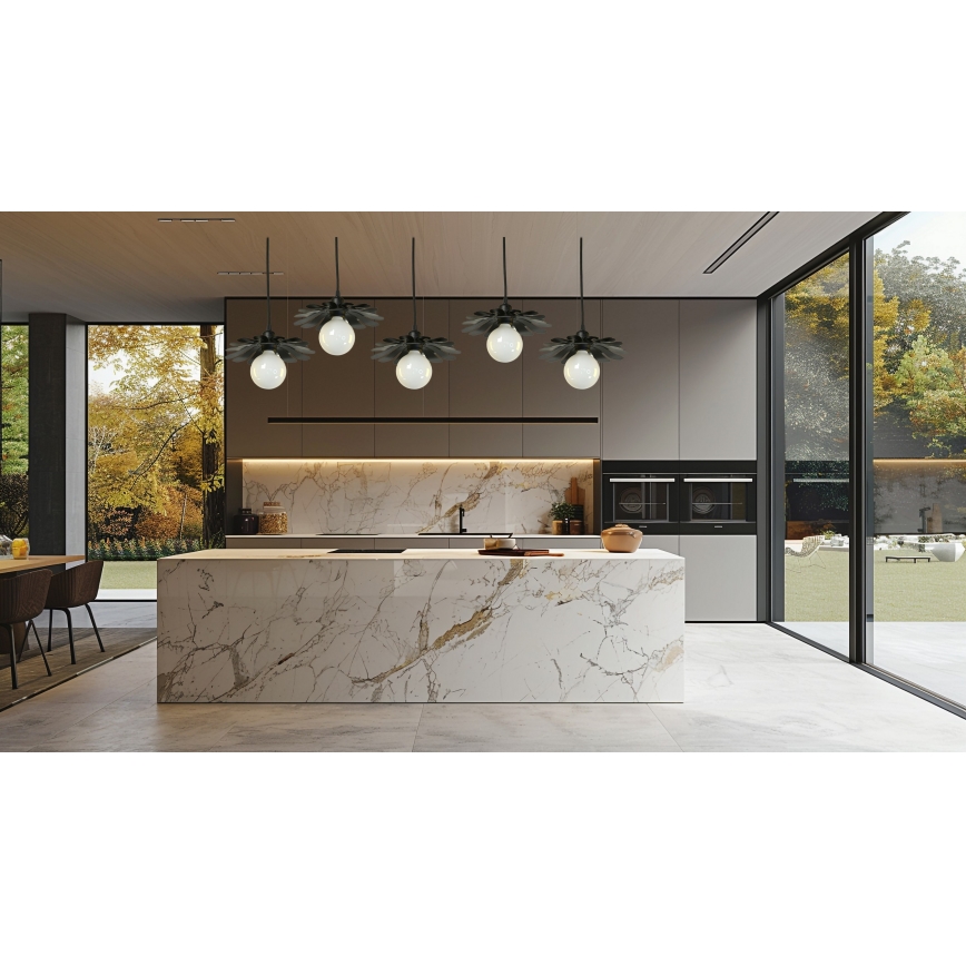 Bohemia-Design - Suspension sur câble 1xE27/60W/230V noir