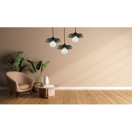 Bohemia-Design - Suspension sur câble 1xE27/60W/230V noir