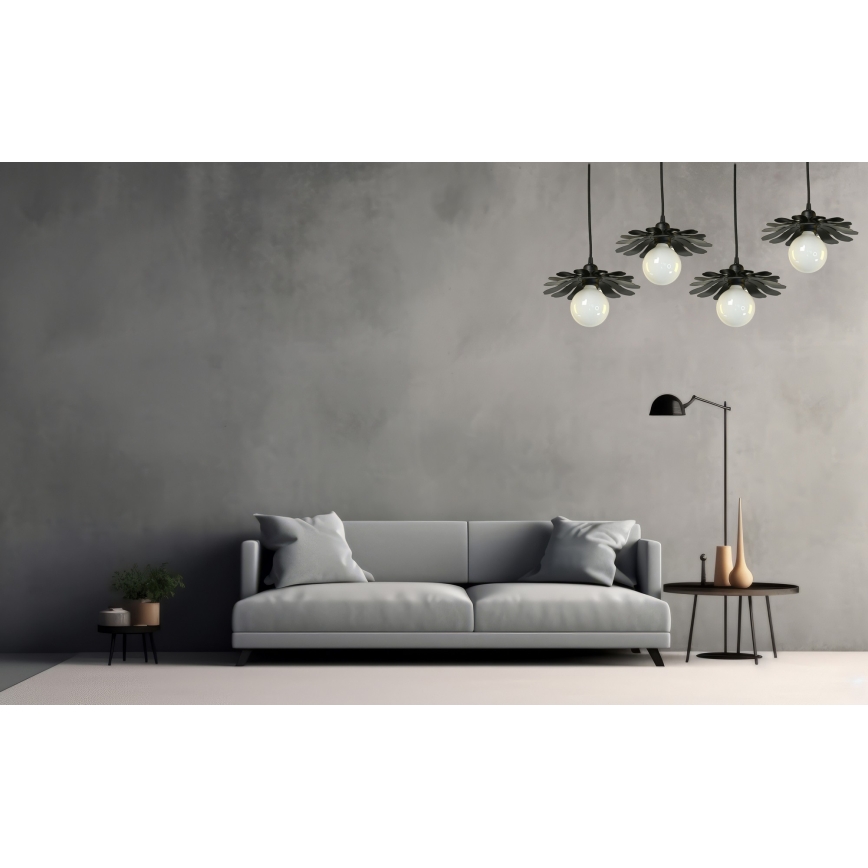 Bohemia-Design - Suspension sur câble 1xE27/60W/230V noir