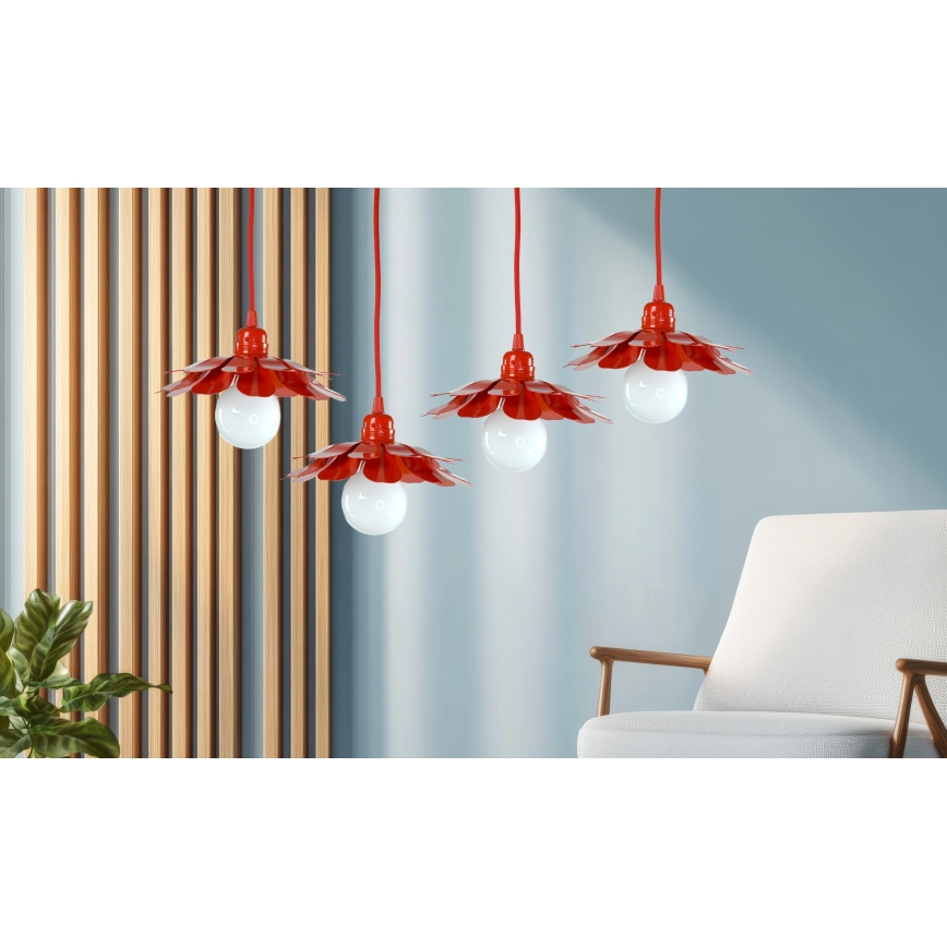 Bohemia-Design - Suspension sur câble 1xE27/60W/230V rouge