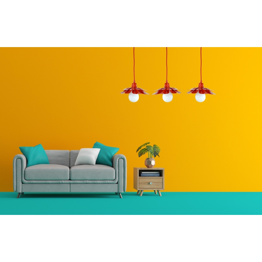 Bohemia-Design - Suspension sur câble 1xE27/60W/230V rouge