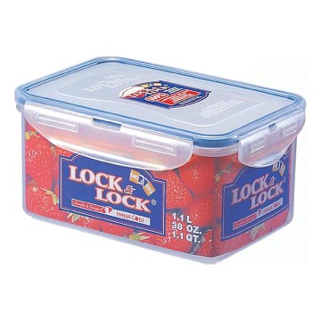 Boîte alimentaire LOCK 1,1 l bleue/transparente