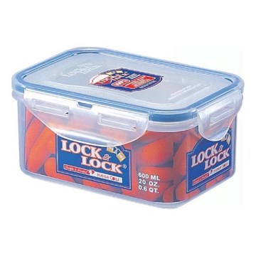 Boîte de conservation LOCK 0,6 l bleue/transparente