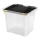 Boîte de rangement 36 l noir/transparent