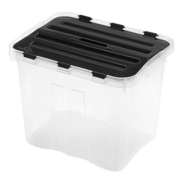 Boîte de rangement DRAGON 10 l noir/transparent