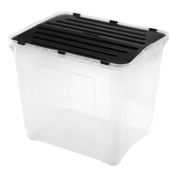 Boîte de rangement DRAGON 100 l noir/transparent