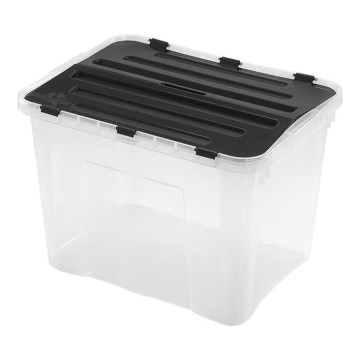 Boîte de rangement DRAGON 42 l noir/transparent