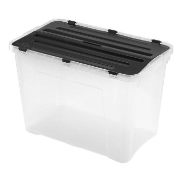 Boîte de rangement DRAGON 60 l noir/transparent
