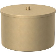 Boîte de rangement en métal 12x17,5 cm doré