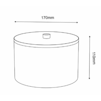 Boîte de rangement en métal 12x17,5 cm doré