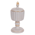 Boîte décorative 21x9 cm grise/dorée