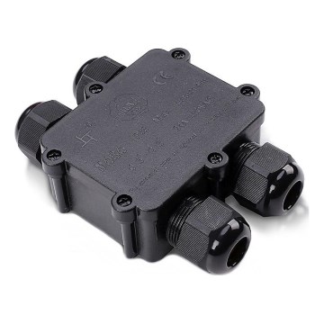 Boîtier de dérivation étanche IP68 noir